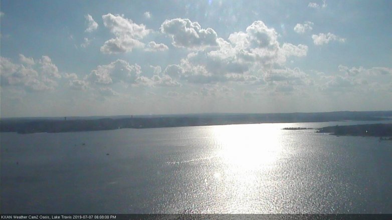 Lake Travis webcam, July 7, 2019 5:10 PM CT