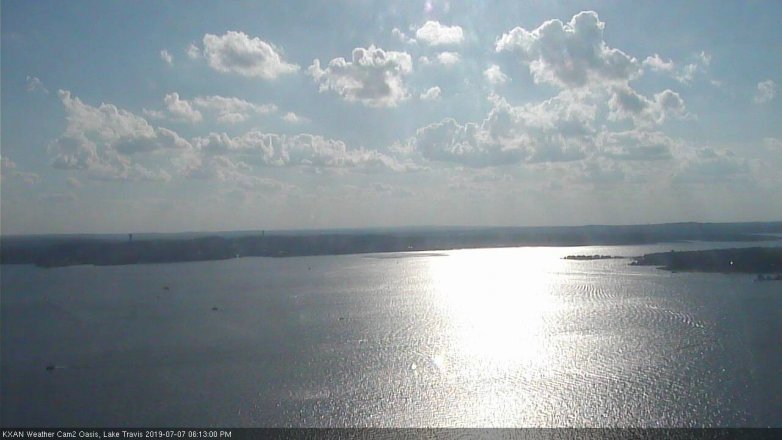 Lake Travis webcam, July 7, 2019 5:15 PM CT