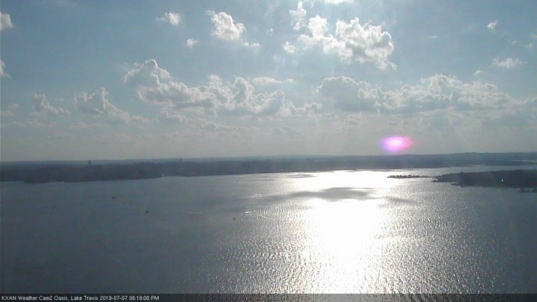 Lake Travis webcam, July 7, 2019 5:20 PM CT