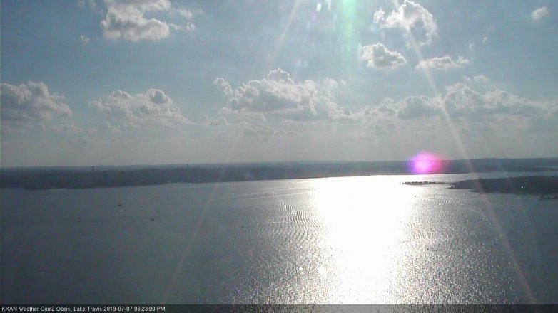 Lake Travis webcam, July 7, 2019 5:25 PM CT