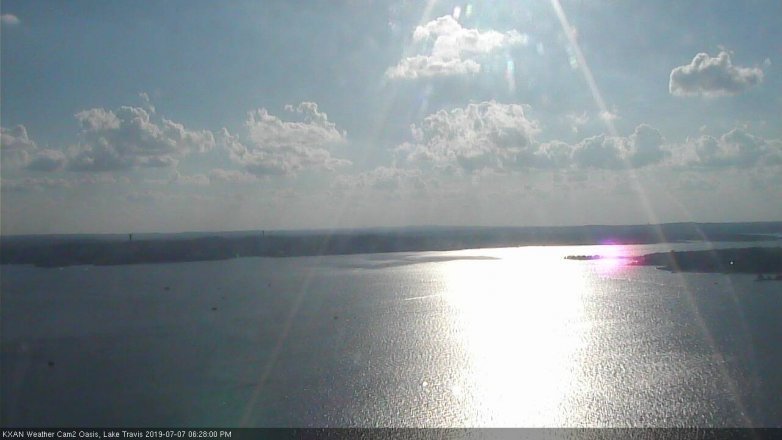 Lake Travis webcam, July 7, 2019 5:30 PM CT