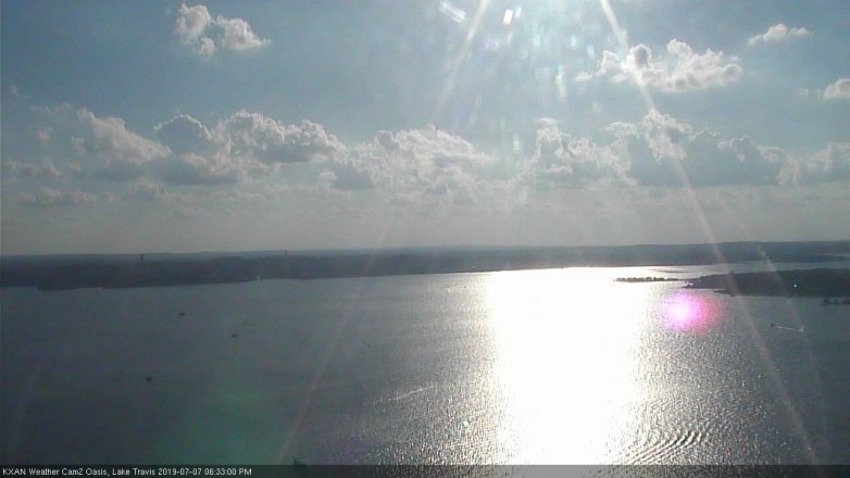 Lake Travis webcam, July 7, 2019 5:35 PM CT