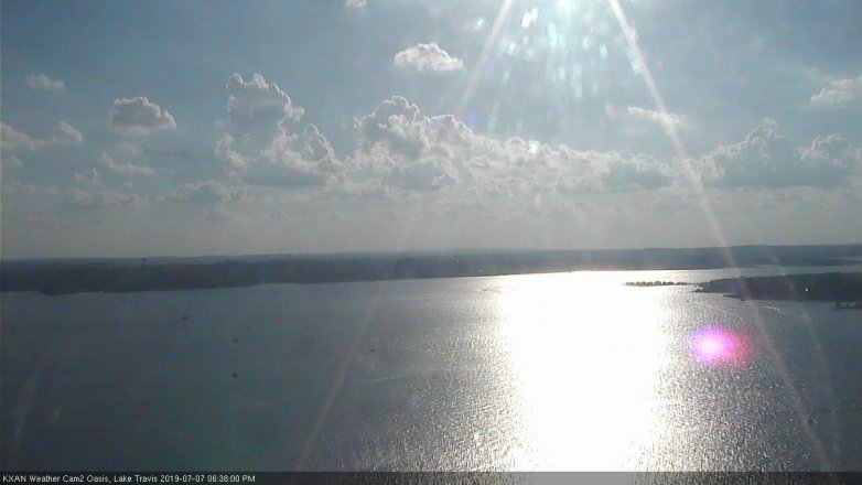 Lake Travis webcam, July 7, 2019 5:40 PM CT