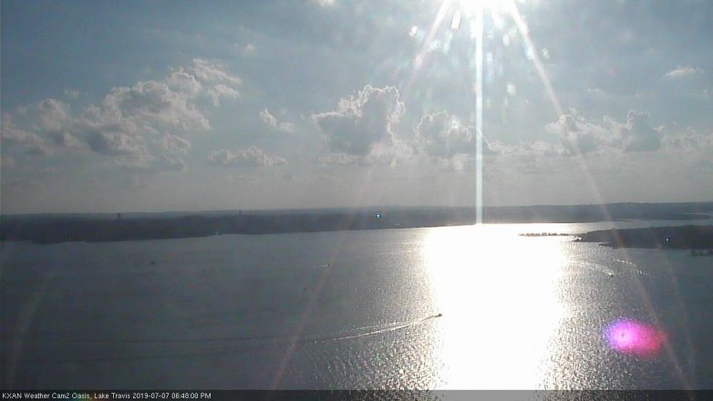 Lake Travis webcam, July 7, 2019 5:50 PM CT