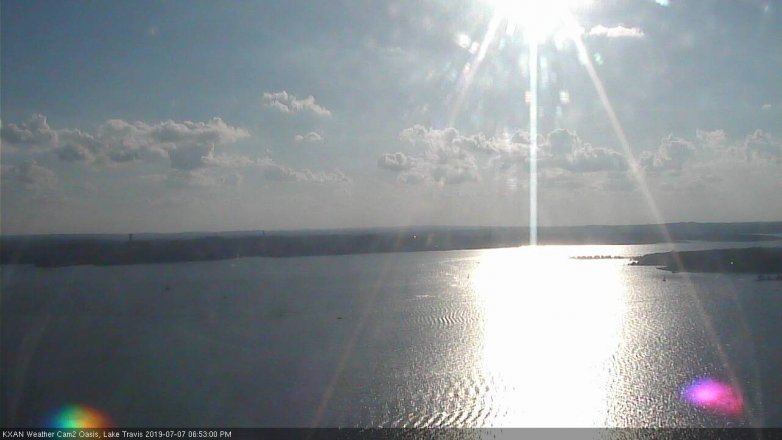 Lake Travis webcam, July 7, 2019 5:55 PM CT
