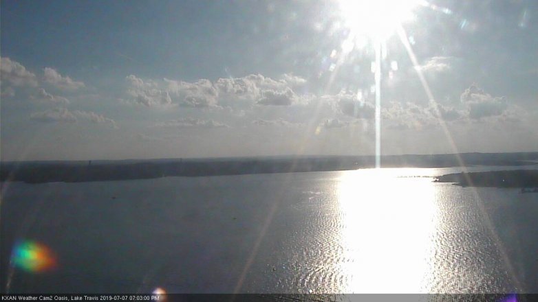 Lake Travis webcam, July 7, 2019 6:05 PM CT