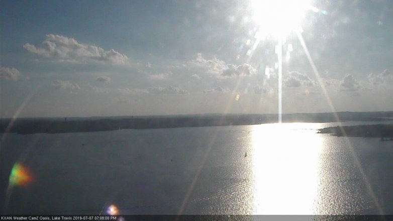 Lake Travis webcam, July 7, 2019 6:10 PM CT