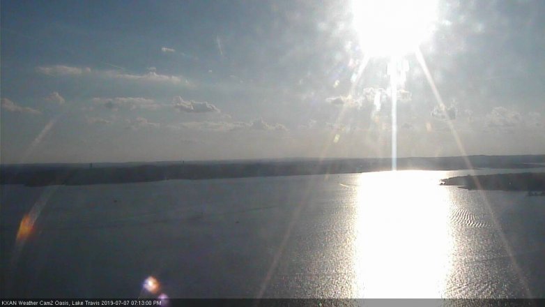 Lake Travis webcam, July 7, 2019 6:15 PM CT