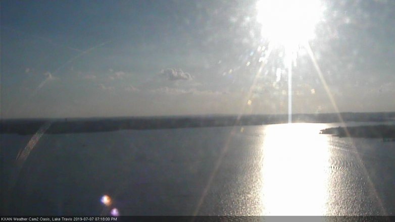 Lake Travis webcam, July 7, 2019 6:20 PM CT