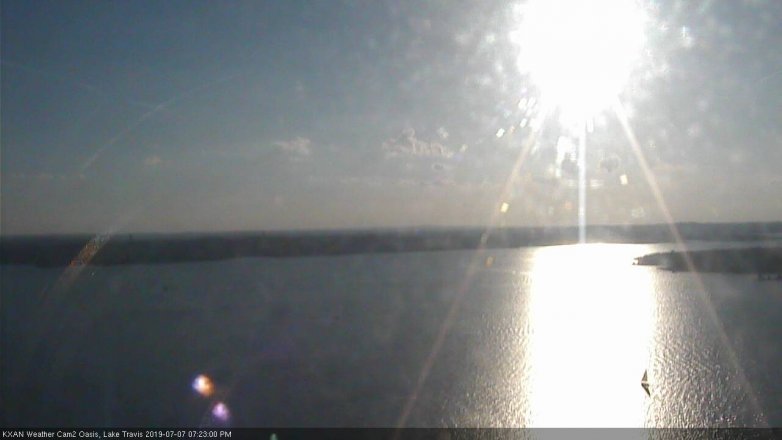 Lake Travis webcam, July 7, 2019 6:25 PM CT