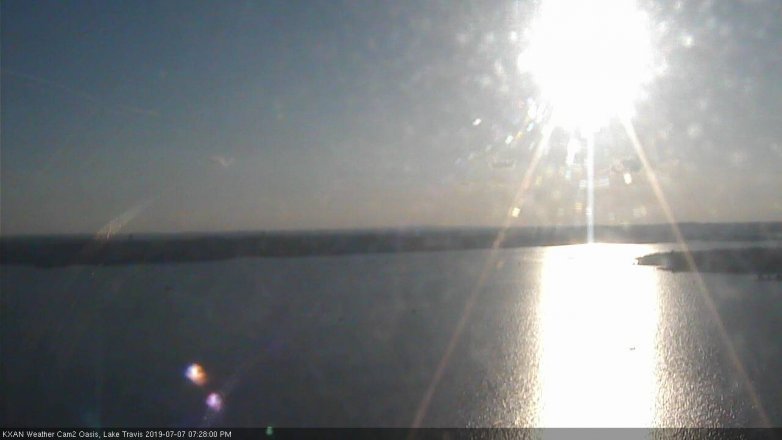 Lake Travis webcam, July 7, 2019 6:30 PM CT