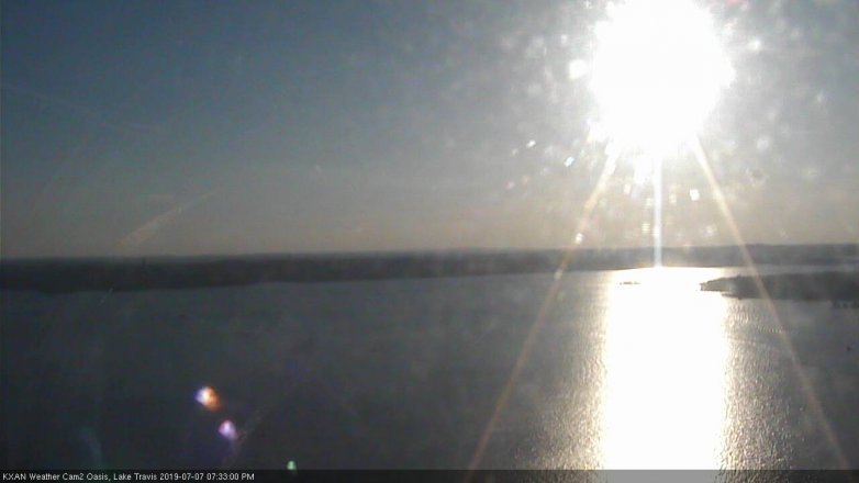 Lake Travis webcam, July 7, 2019 6:35 PM CT