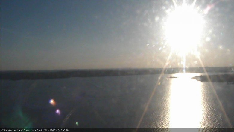 Lake Travis webcam, July 7, 2019 6:45 PM CT