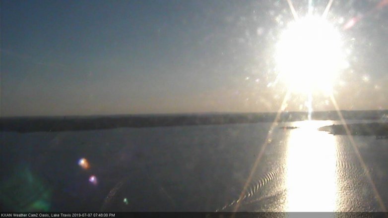 Lake Travis webcam, July 7, 2019 6:50 PM CT