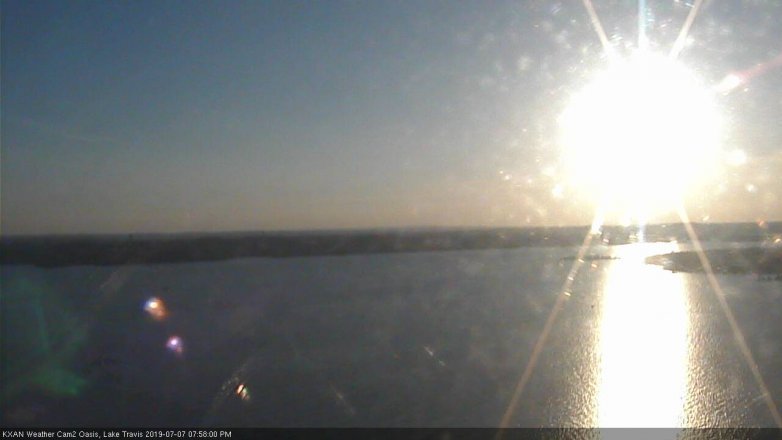 Lake Travis webcam, July 7, 2019 7:00 PM CT