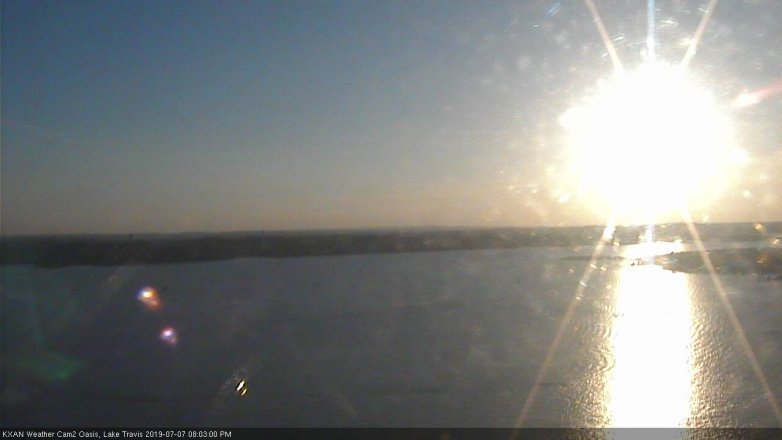 Lake Travis webcam, July 7, 2019 7:05 PM CT