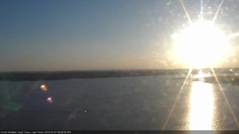 Lake Travis webcam, July 7, 2019 7:10 PM CT