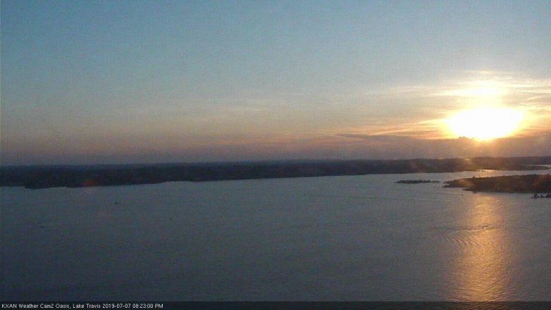 Lake Travis webcam, July 7, 2019 7:25 PM CT