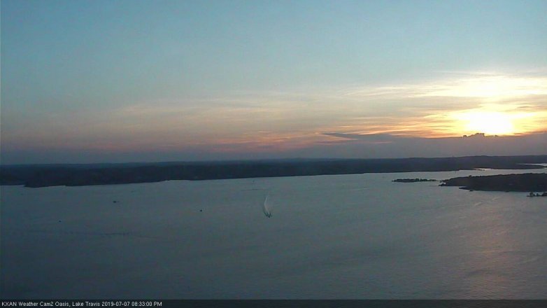 Lake Travis webcam, July 7, 2019 7:35 PM CT