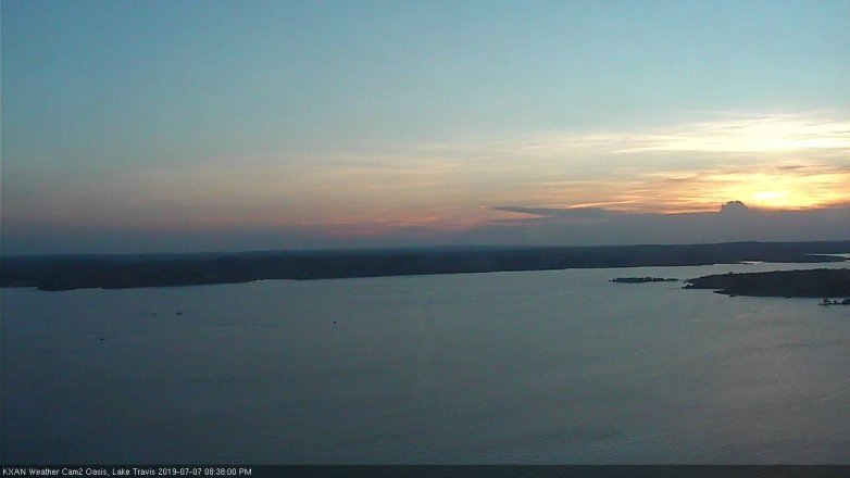 Lake Travis webcam, July 7, 2019 7:40 PM CT