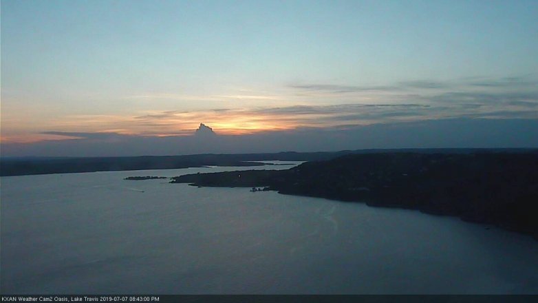 Lake Travis webcam, July 7, 2019 7:45 PM CT