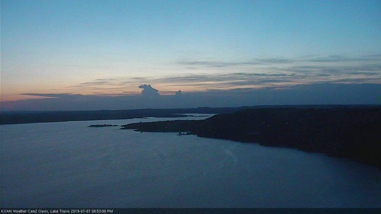 Lake Travis webcam, July 7, 2019 7:55 PM CT