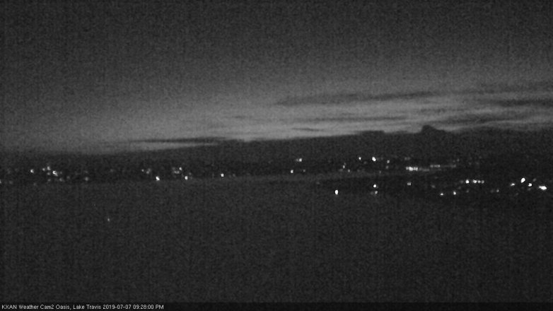 Lake Travis webcam, July 7, 2019 8:30 PM CT