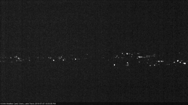 Lake Travis webcam, July 7, 2019 9:05 PM CT