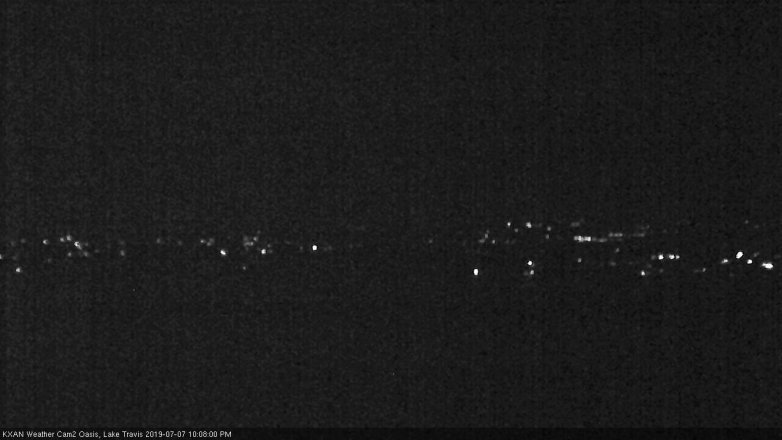 Lake Travis webcam, July 7, 2019 9:10 PM CT