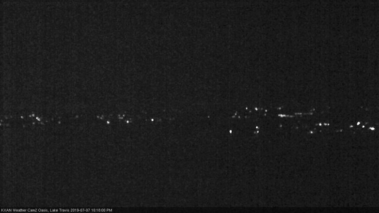 Lake Travis webcam, July 7, 2019 9:20 PM CT