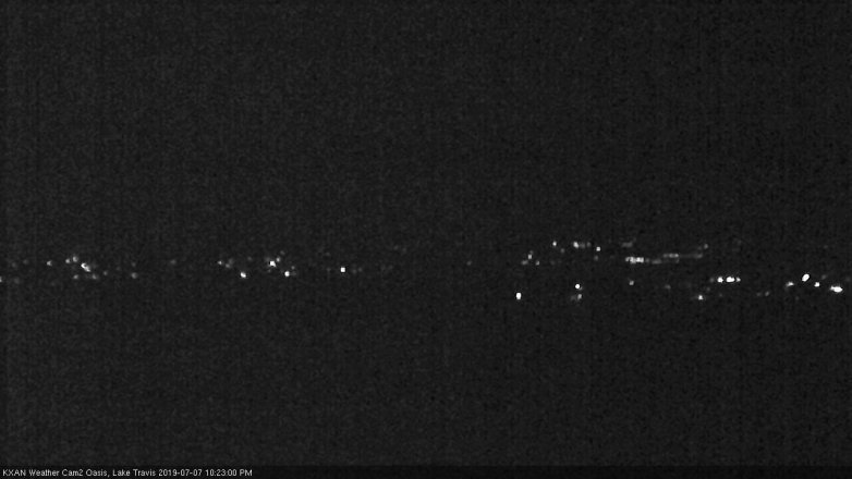 Lake Travis webcam, July 7, 2019 9:25 PM CT