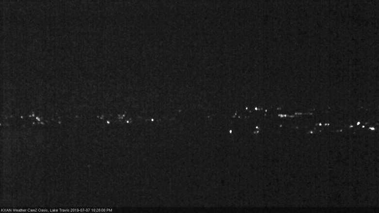Lake Travis webcam, July 7, 2019 9:30 PM CT