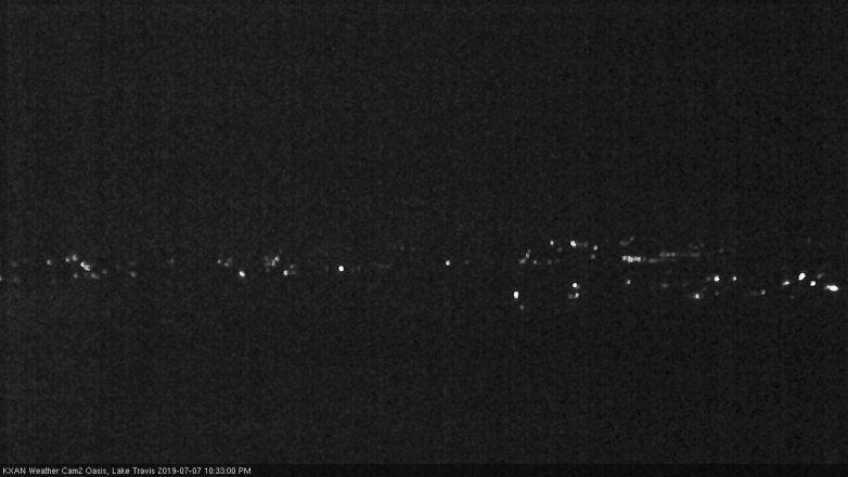 Lake Travis webcam, July 7, 2019 9:35 PM CT