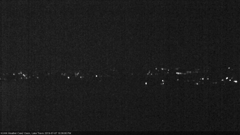 Lake Travis webcam, July 7, 2019 9:40 PM CT