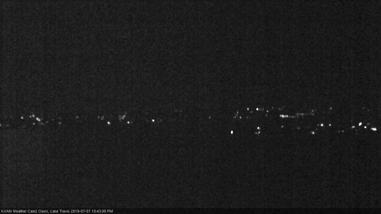 Lake Travis webcam, July 7, 2019 9:45 PM CT