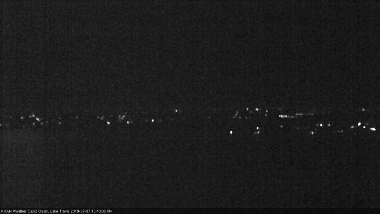 Lake Travis webcam, July 7, 2019 9:50 PM CT