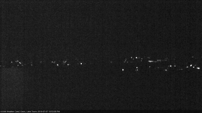 Lake Travis webcam, July 7, 2019 9:55 PM CT
