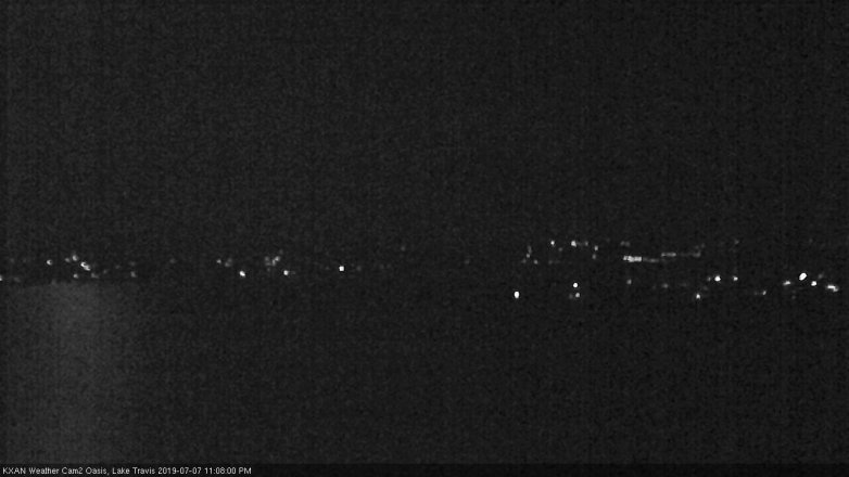 Lake Travis webcam, July 7, 2019 10:10 PM CT