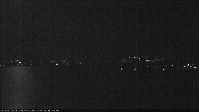 Lake Travis webcam, July 7, 2019 10:15 PM CT