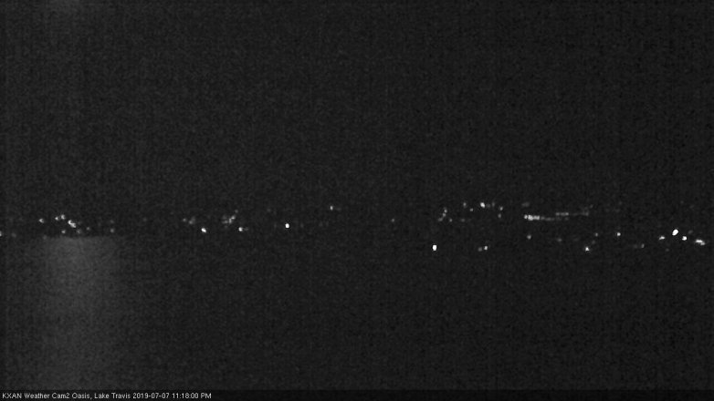 Lake Travis webcam, July 7, 2019 10:20 PM CT