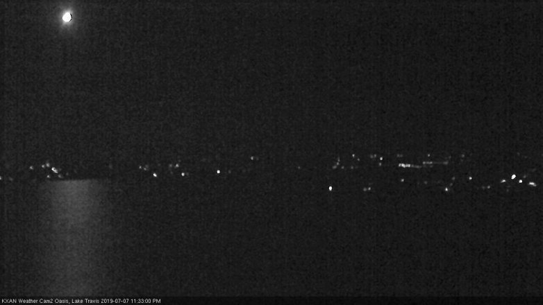 Lake Travis webcam, July 7, 2019 10:35 PM CT