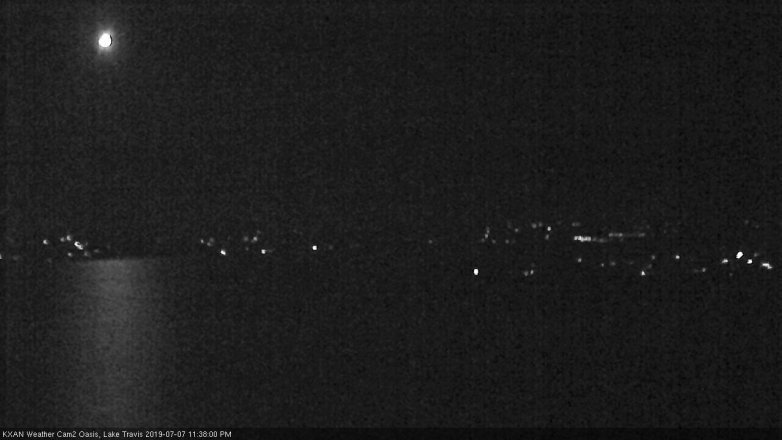 Lake Travis webcam, July 7, 2019 10:40 PM CT
