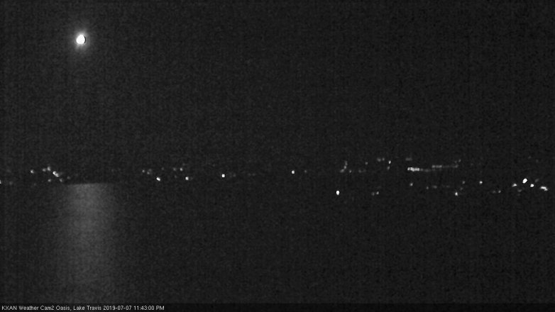 Lake Travis webcam, July 7, 2019 10:45 PM CT