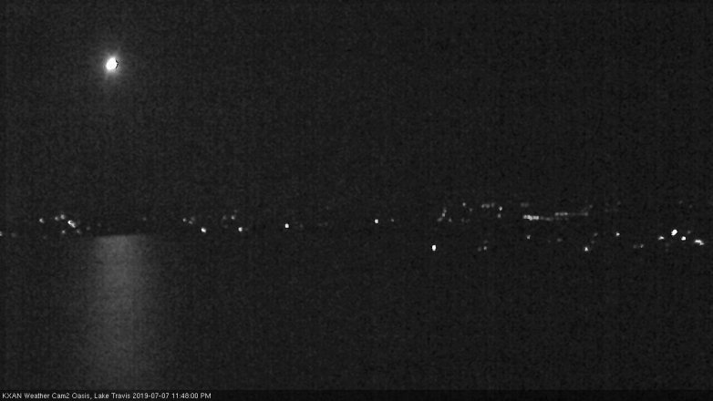 Lake Travis webcam, July 7, 2019 10:50 PM CT