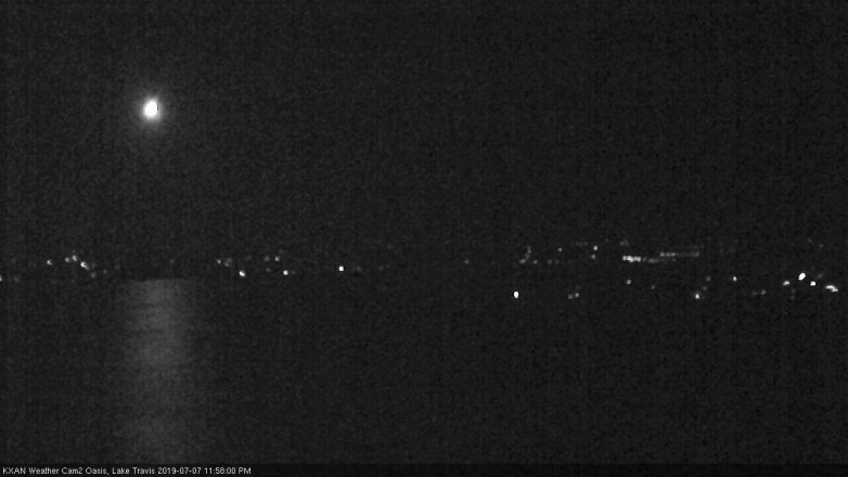 Lake Travis webcam, July 7, 2019 11:00 PM CT