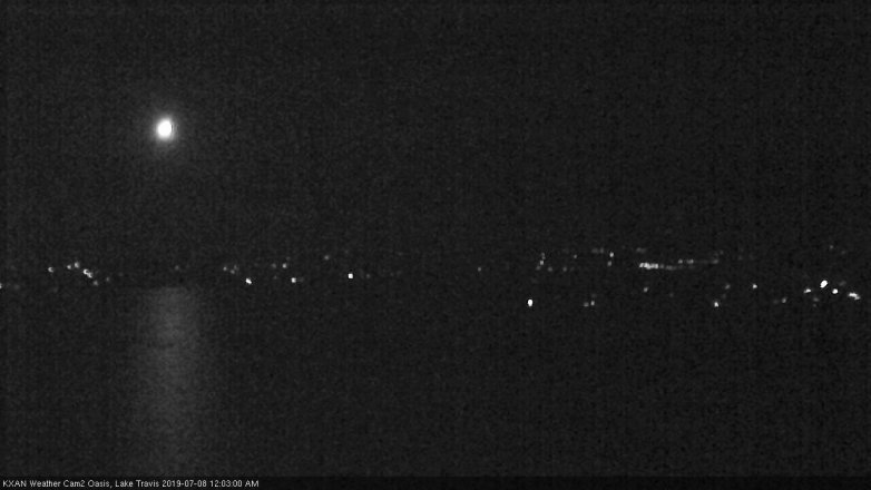 Lake Travis webcam, July 7, 2019 11:05 PM CT