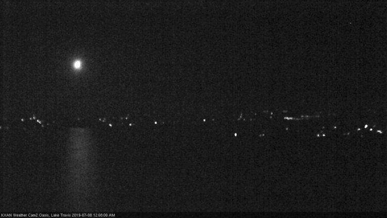 Lake Travis webcam, July 7, 2019 11:10 PM CT