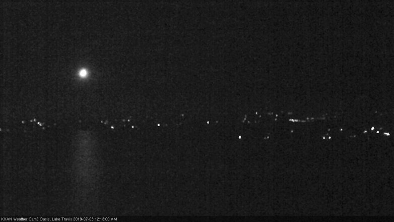 Lake Travis webcam, July 7, 2019 11:15 PM CT