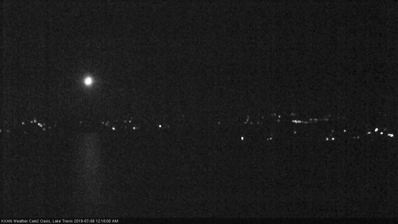 Lake Travis webcam, July 7, 2019 11:20 PM CT