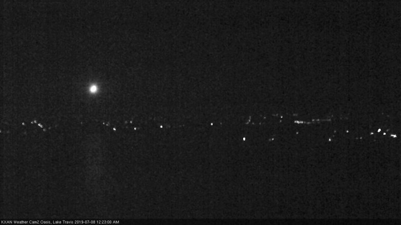 Lake Travis webcam, July 7, 2019 11:25 PM CT